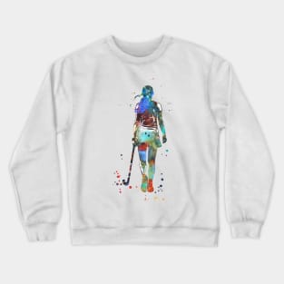 Field Hockey Player Girl Crewneck Sweatshirt